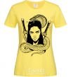 Women's T-shirt The girl with the snake cornsilk фото