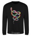 Sweatshirt A brightly colored snake black фото