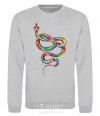 Sweatshirt A brightly colored snake sport-grey фото