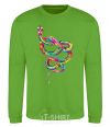 Sweatshirt A brightly colored snake orchid-green фото