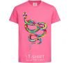 Kids T-shirt A brightly colored snake heliconia фото