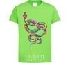 Kids T-shirt A brightly colored snake orchid-green фото