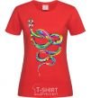 Женская футболка Яркая змея Красный фото